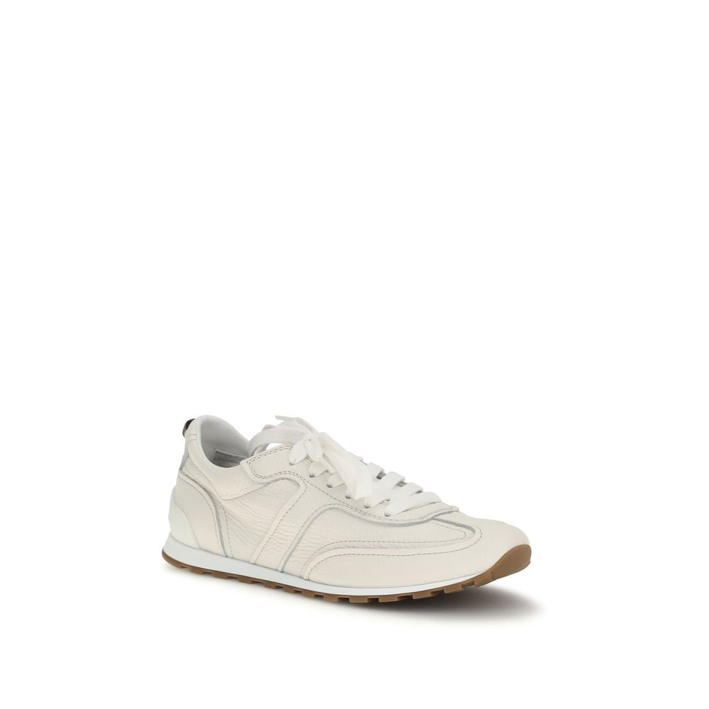 White Calf Leather Bos Taurus Low Top Sneakers - ventzia