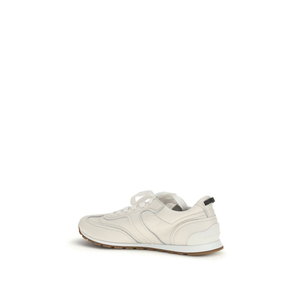 White Calf Leather Bos Taurus Low Top Sneakers - ventzia