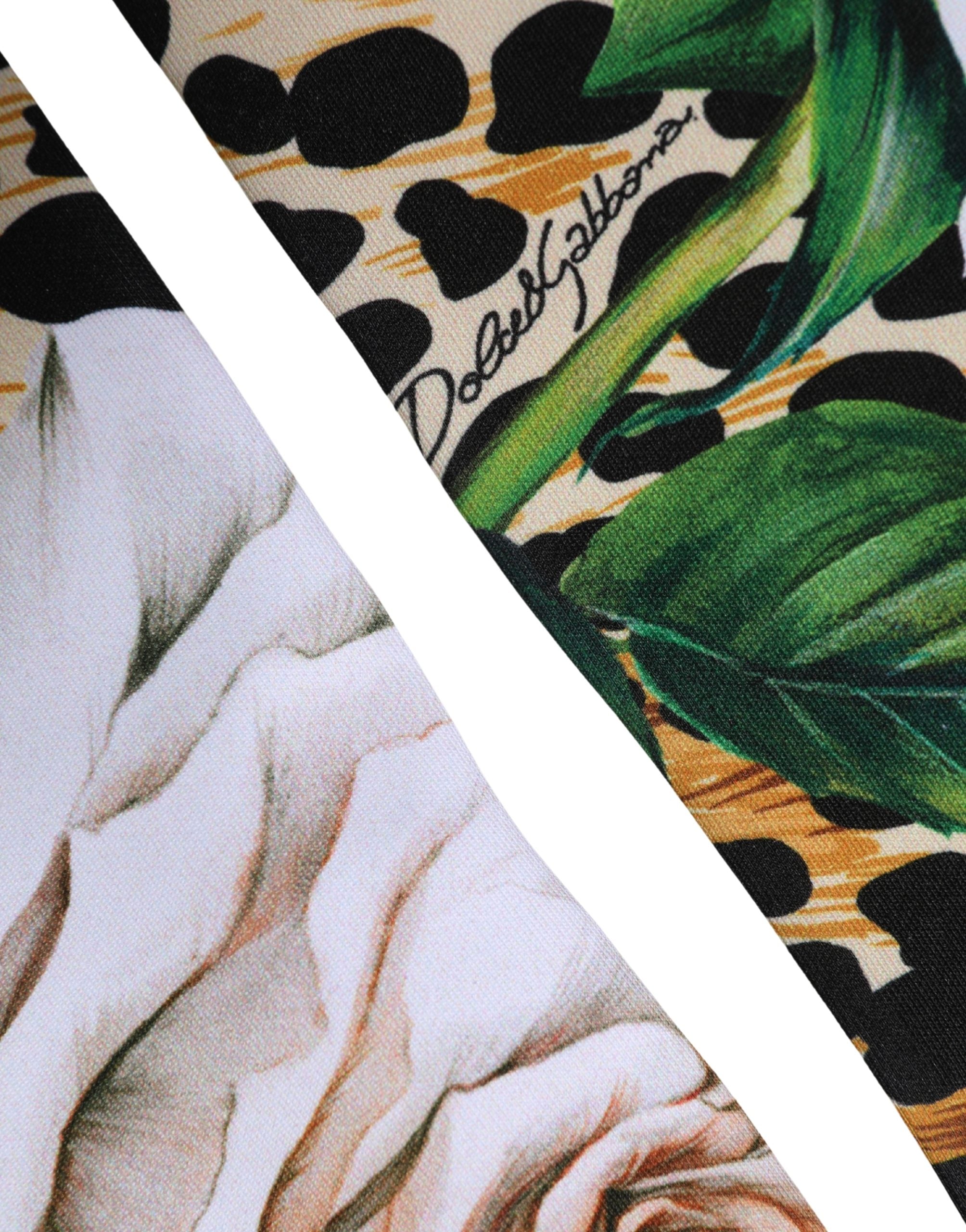 Multicolor Floral Leopard Elbow Length Women Gloves - ventzia