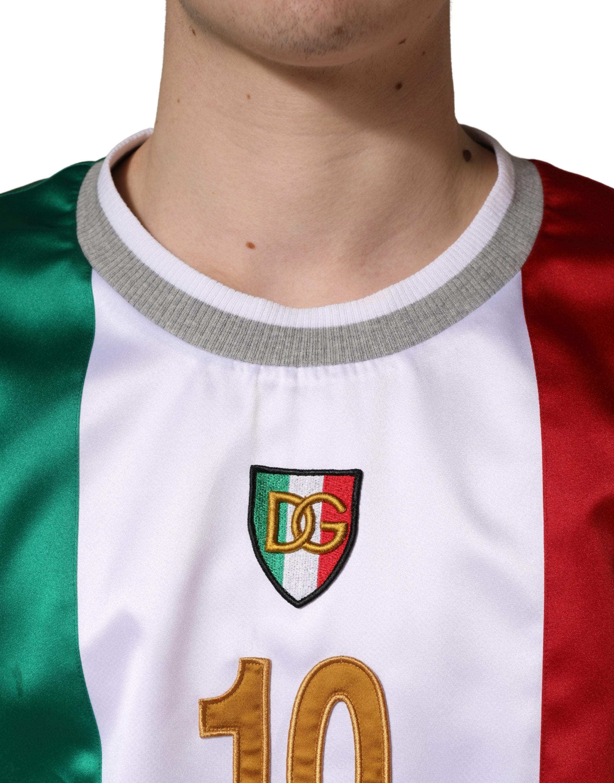 Multicolor Italia DG Logo Satin Tank T-shirt - ventzia