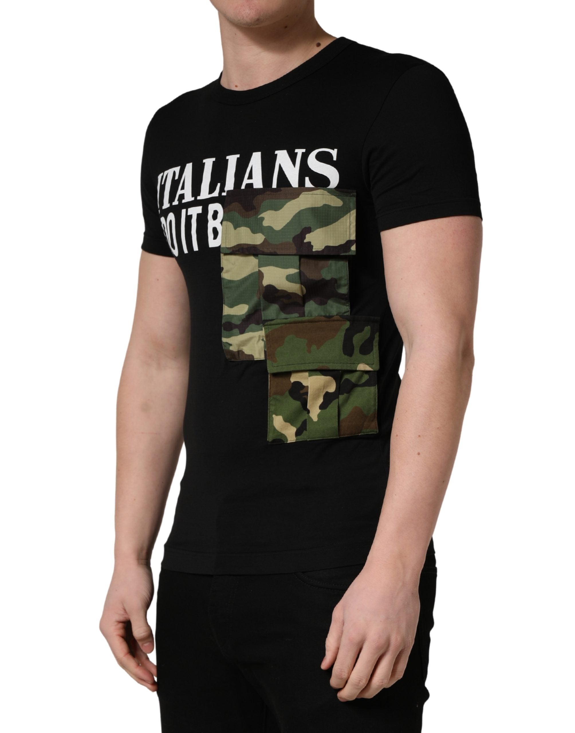 Black Italians Do It Better Camo Pocket Men T-shirt - ventzia