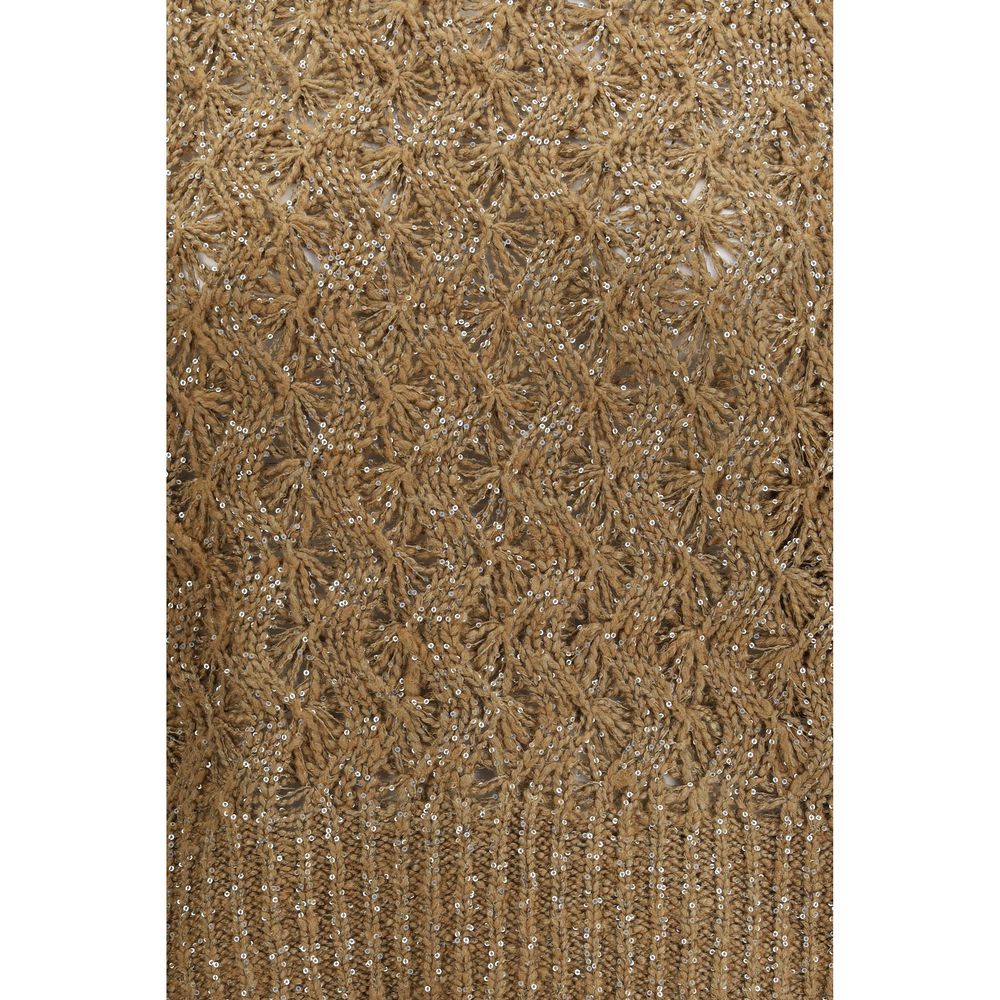 Beige Silk Sweatshirt - ventzia