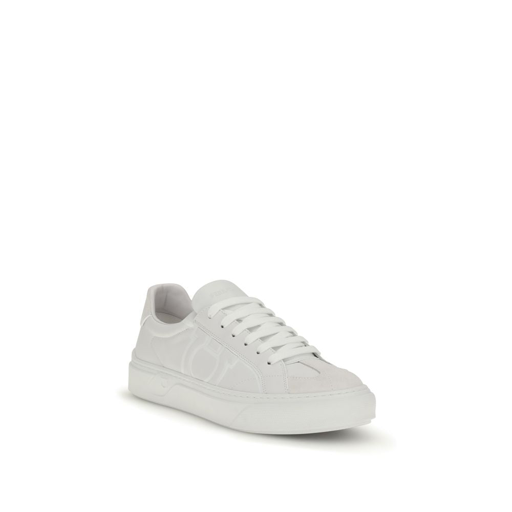 White Calf Leather Bos Taurus Sneakers - ventzia