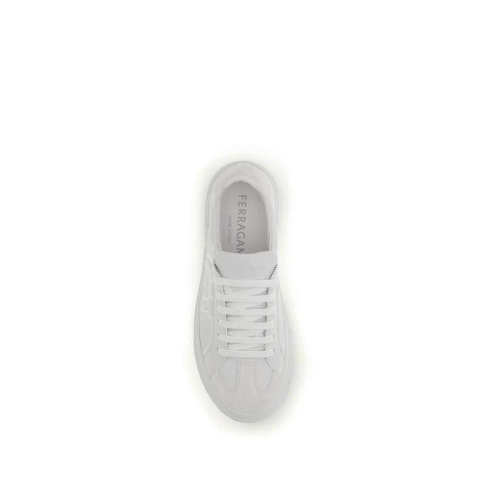 White Calf Leather Bos Taurus Sneakers - ventzia