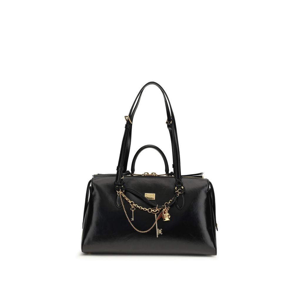 Black Calf Leather Bos Taurus Shoulder Bag - ventzia