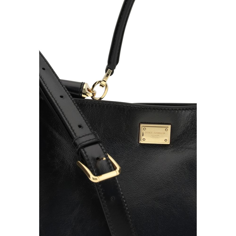 Black Calf Leather Bos Taurus Shoulder Bag - ventzia