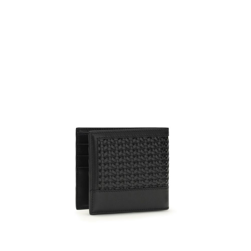 Black Calf Leather Bos Taurus Wallet - ventzia