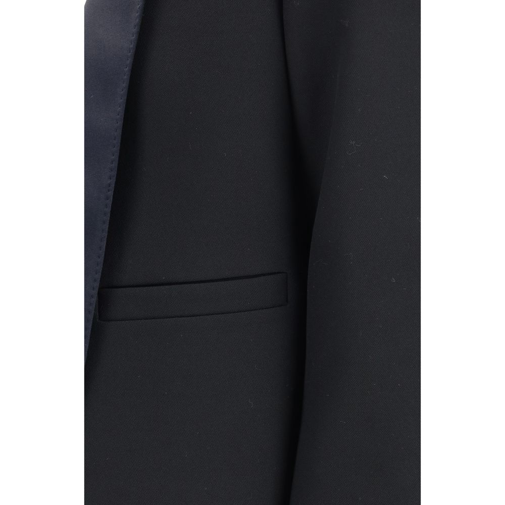 Black Wool Jackets And Coat - ventzia
