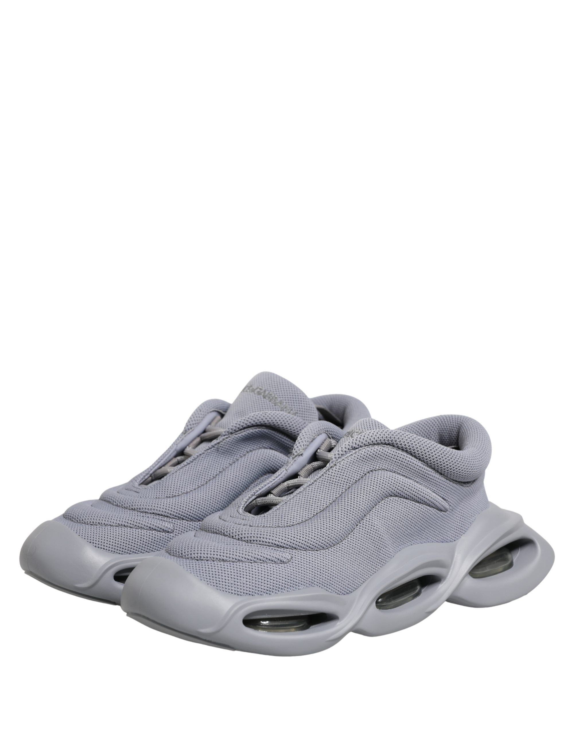 Gray Slip On Wave Low Top Sneakers - ventzia