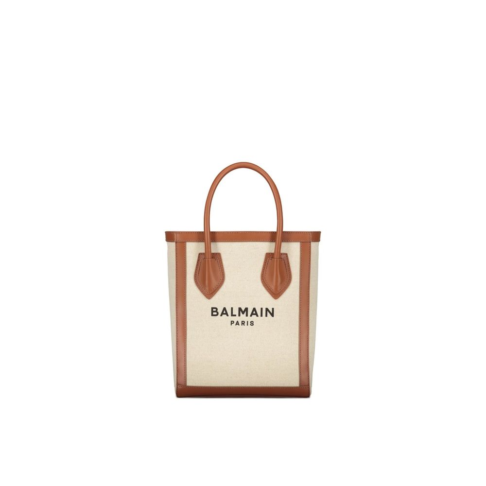 Brown Cotton Tote Bag - ventzia
