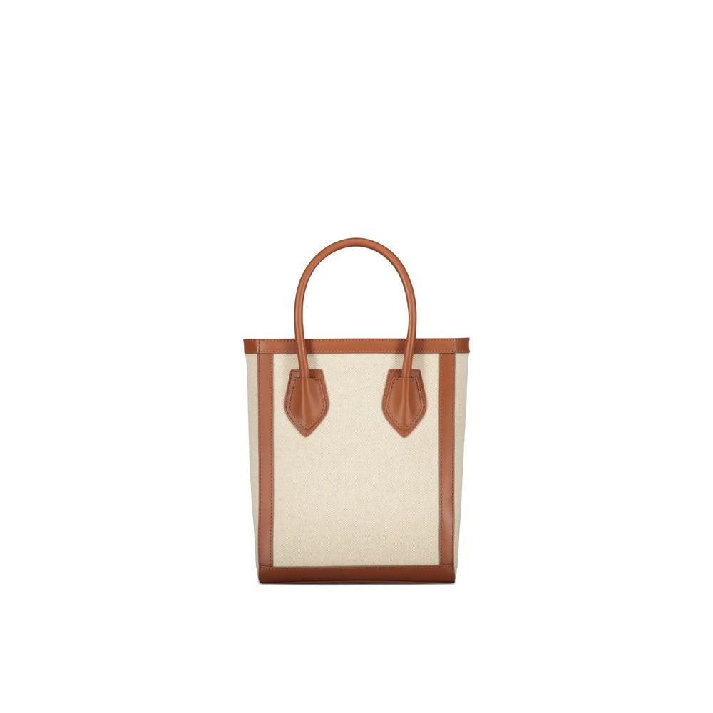 Brown Cotton Tote Bag - ventzia