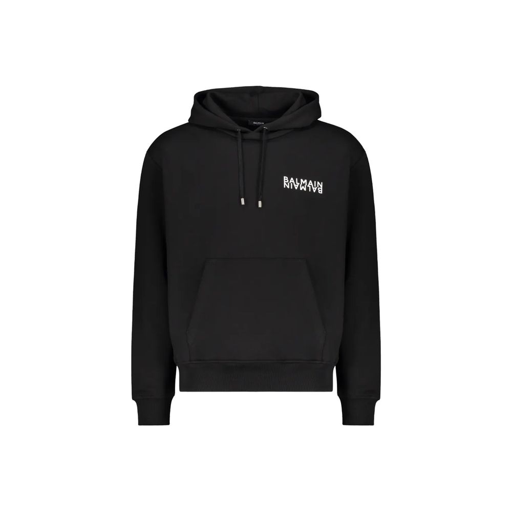 Black Cotton Hoodie - ventzia