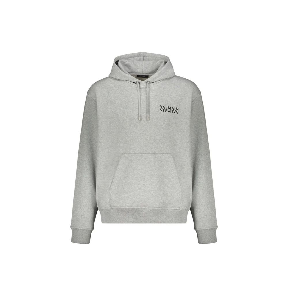 Gray Cotton Hoodie - ventzia