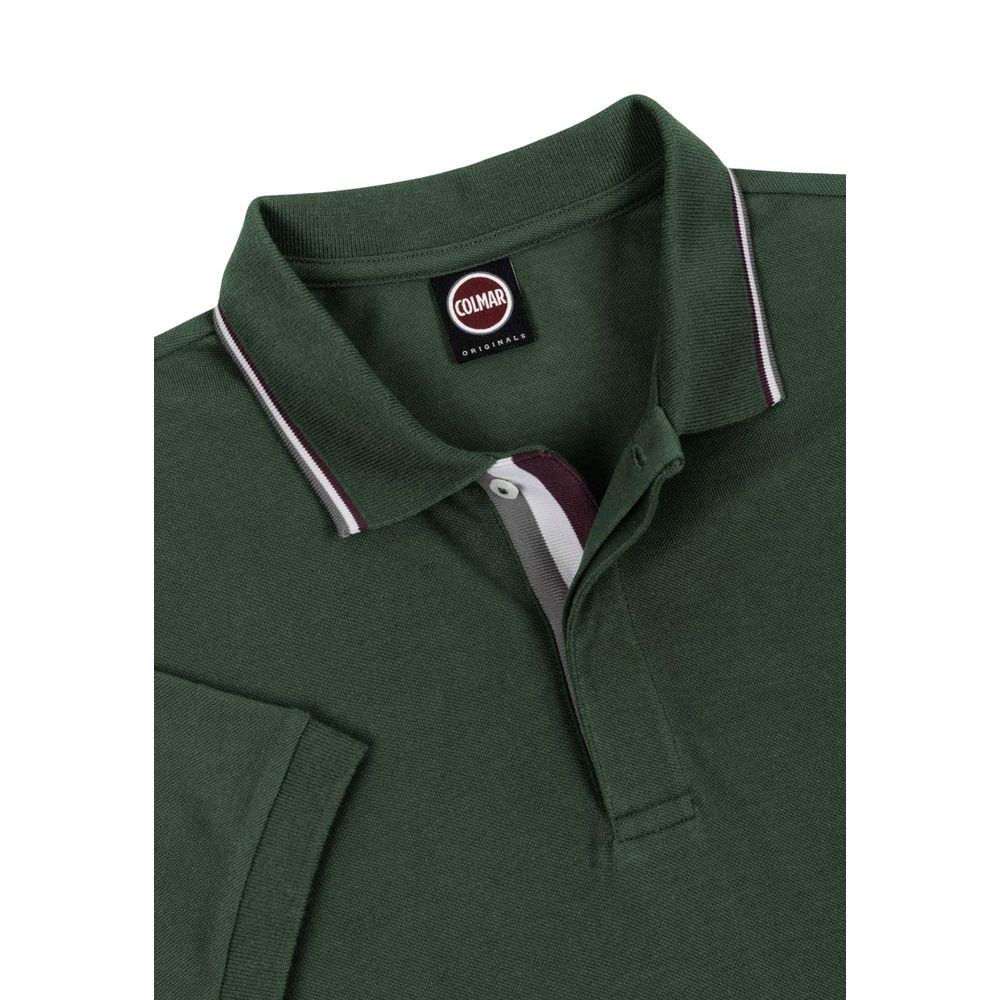 Green Cotton Polo Shirt - ventzia