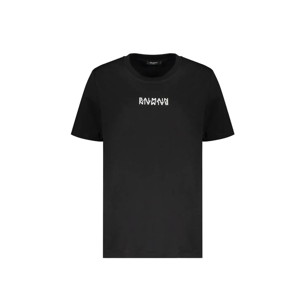 Black Cotton T-Shirt - ventzia