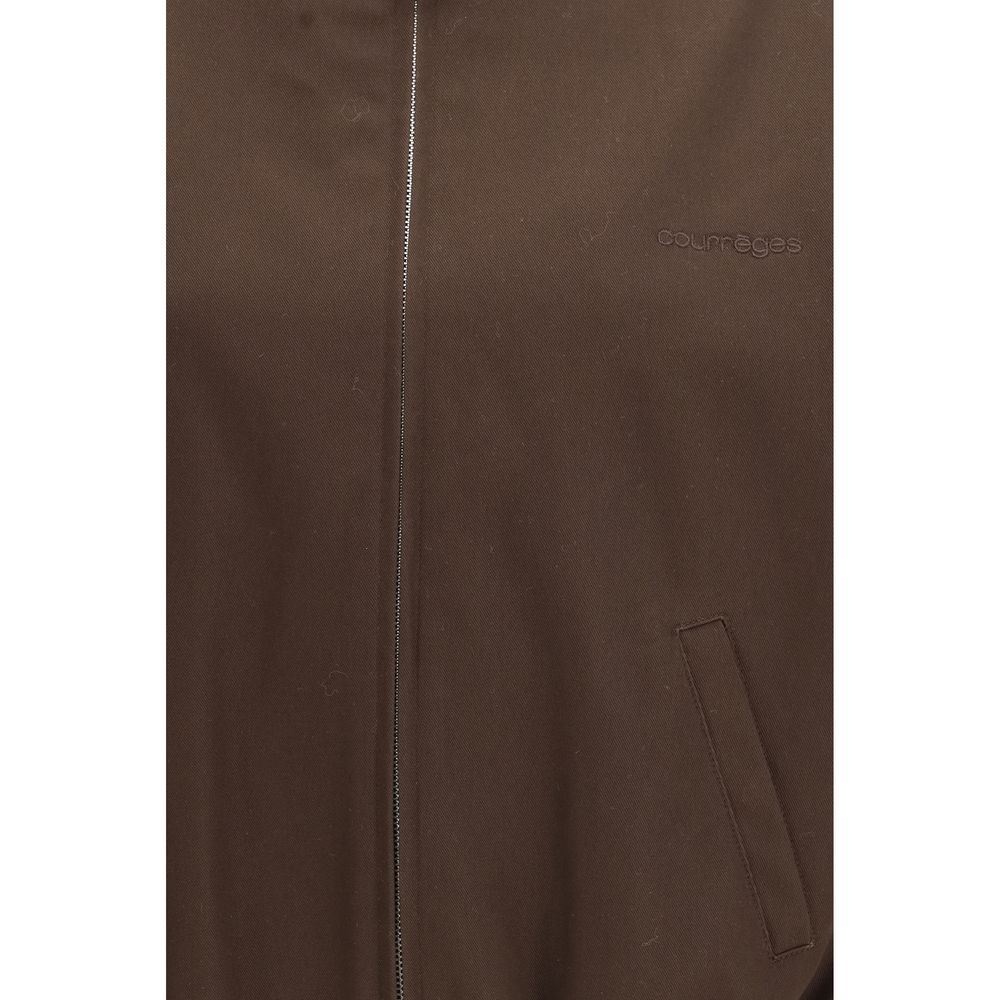 Brown Polyester Bomber - ventzia