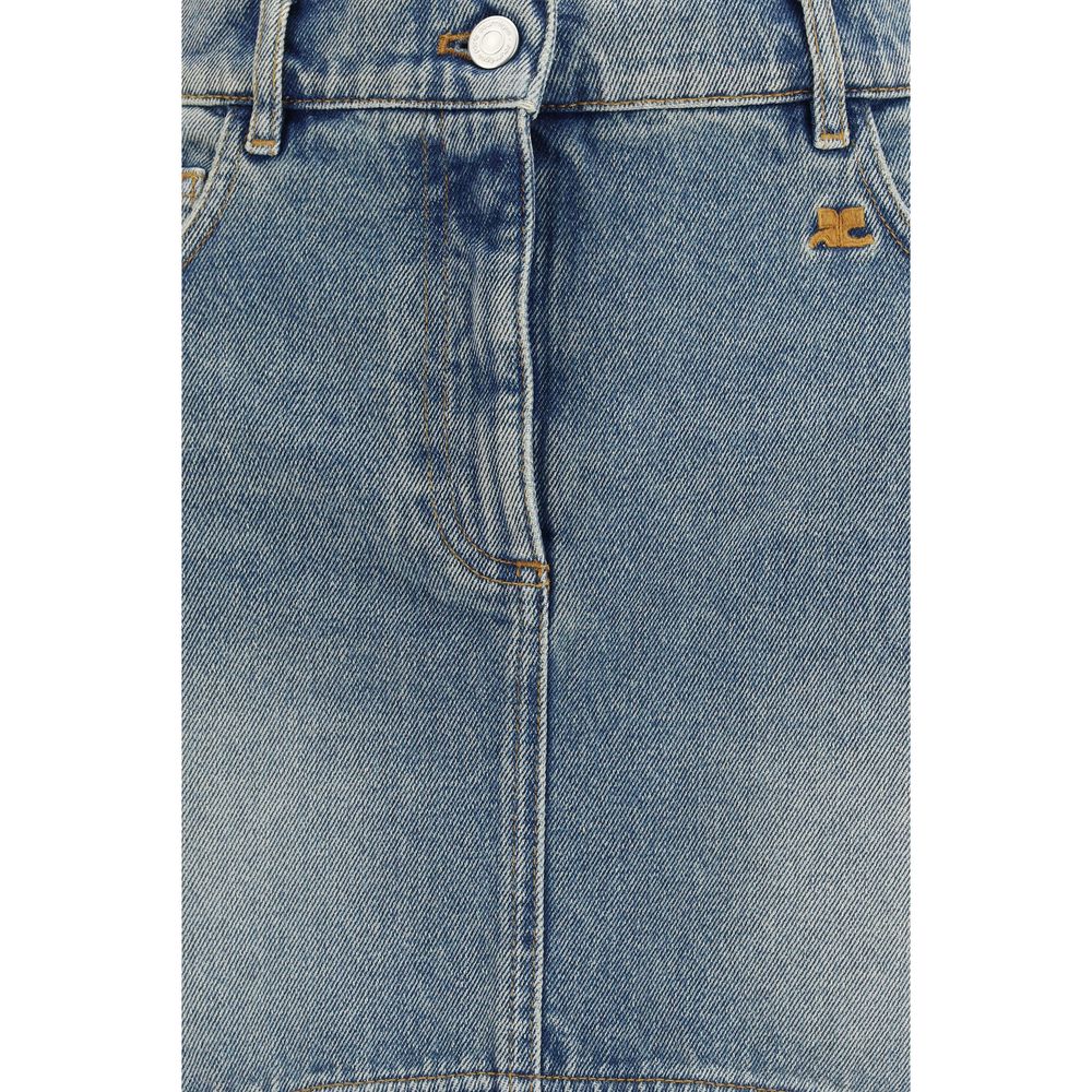 Blue Denim Skirt - ventzia