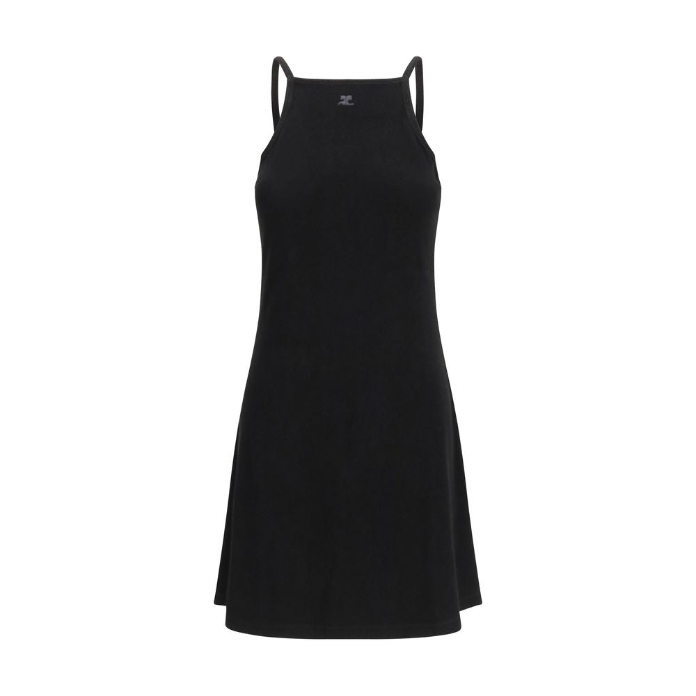 Black Viscose Casual Dress - ventzia