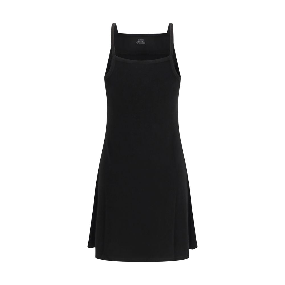 Black Viscose Casual Dress - ventzia