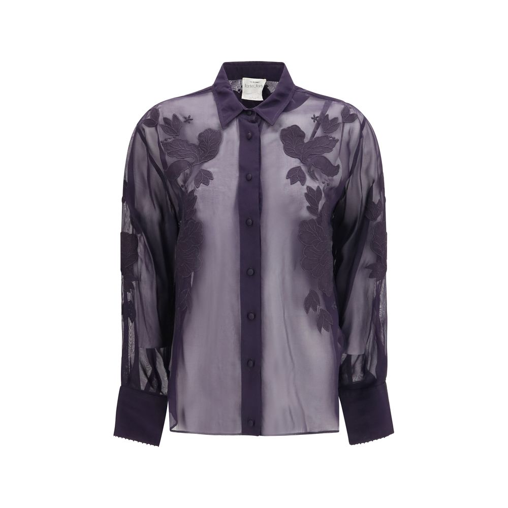 Blue Viscose Blouse - ventzia