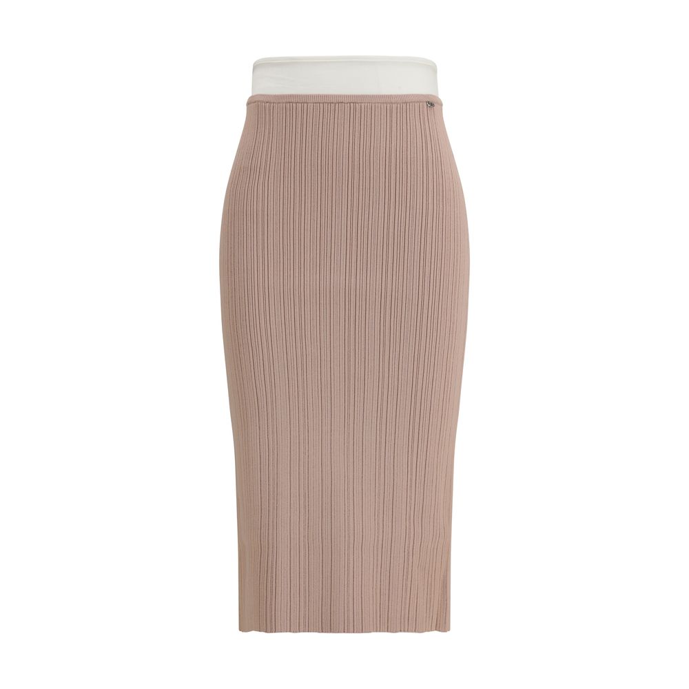 Multicolor Viscose Midi Skirt - ventzia