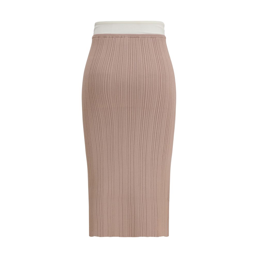 Multicolor Viscose Midi Skirt - ventzia