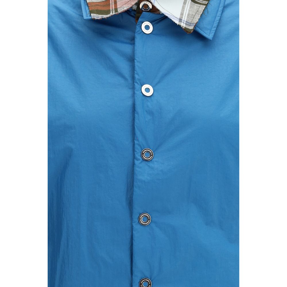 Blue Polyamide Dress Shirt - ventzia