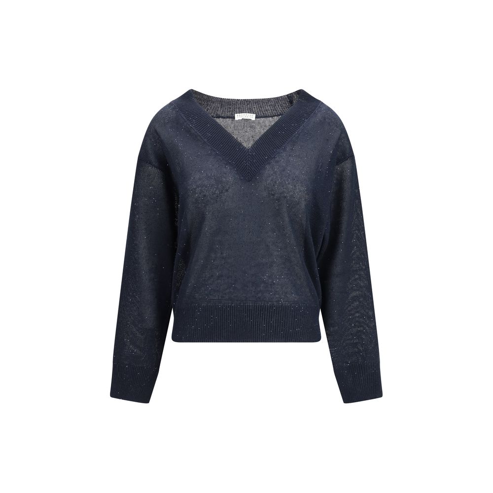 Blue Linen Sweatshirt - ventzia