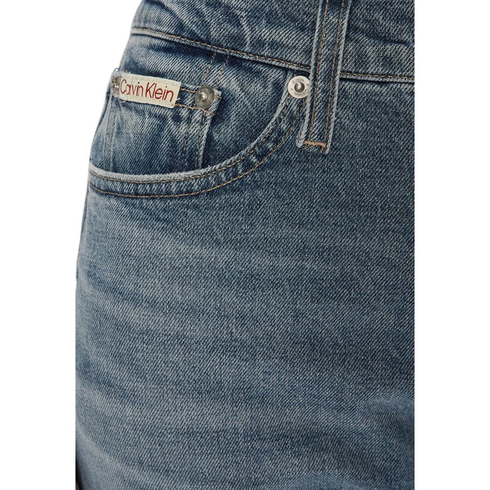 Blue Cotton Skinny Jeans - ventzia