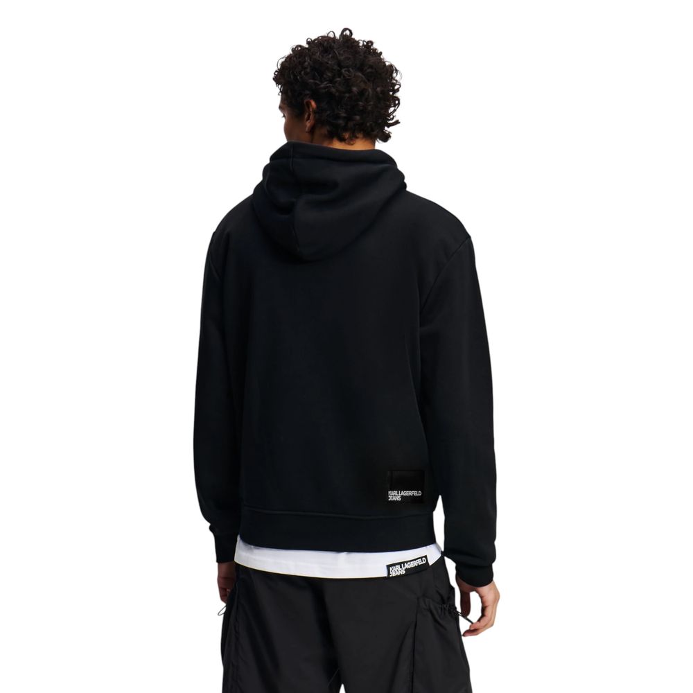 Black Cotton Hoodie - ventzia