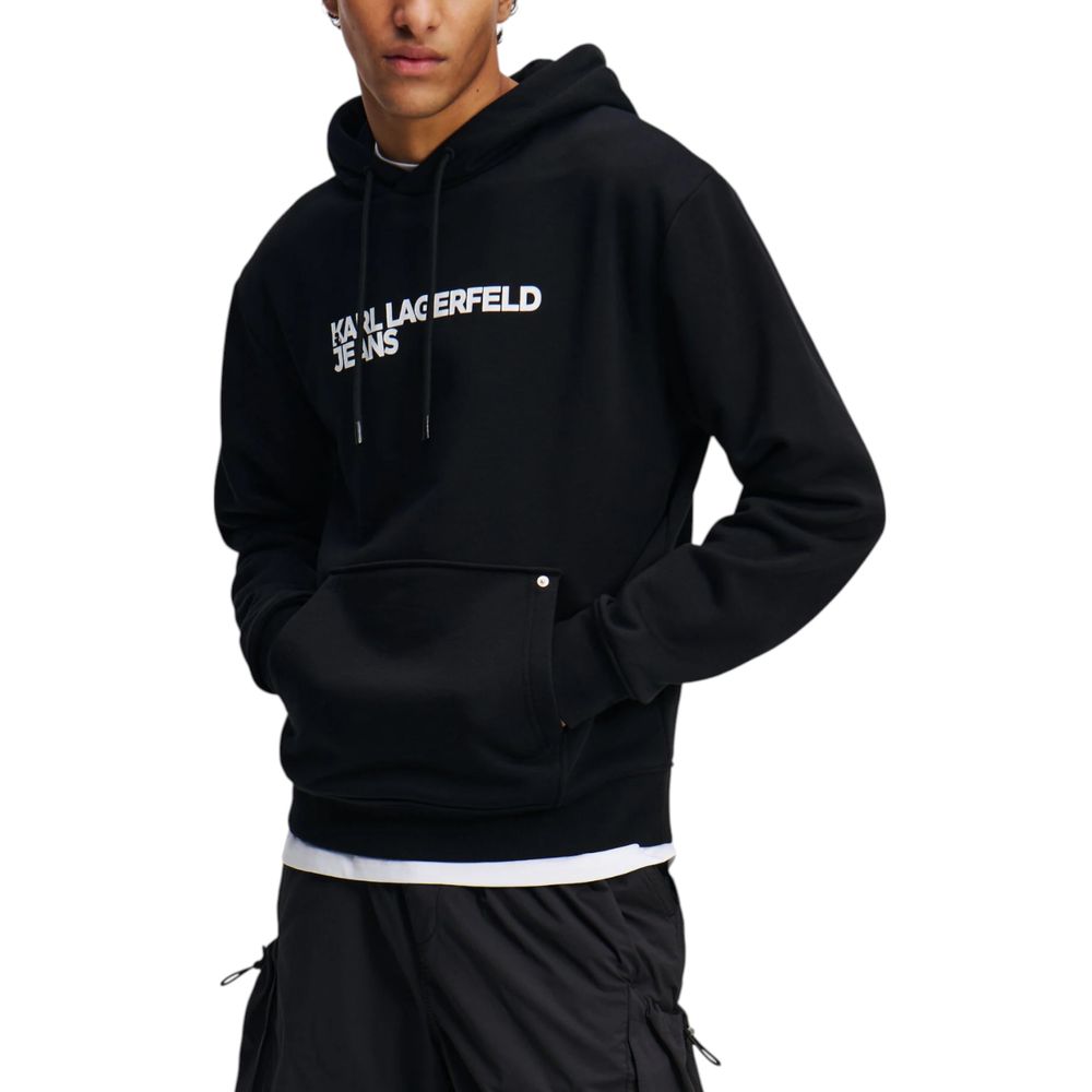 Black Cotton Hoodie - ventzia