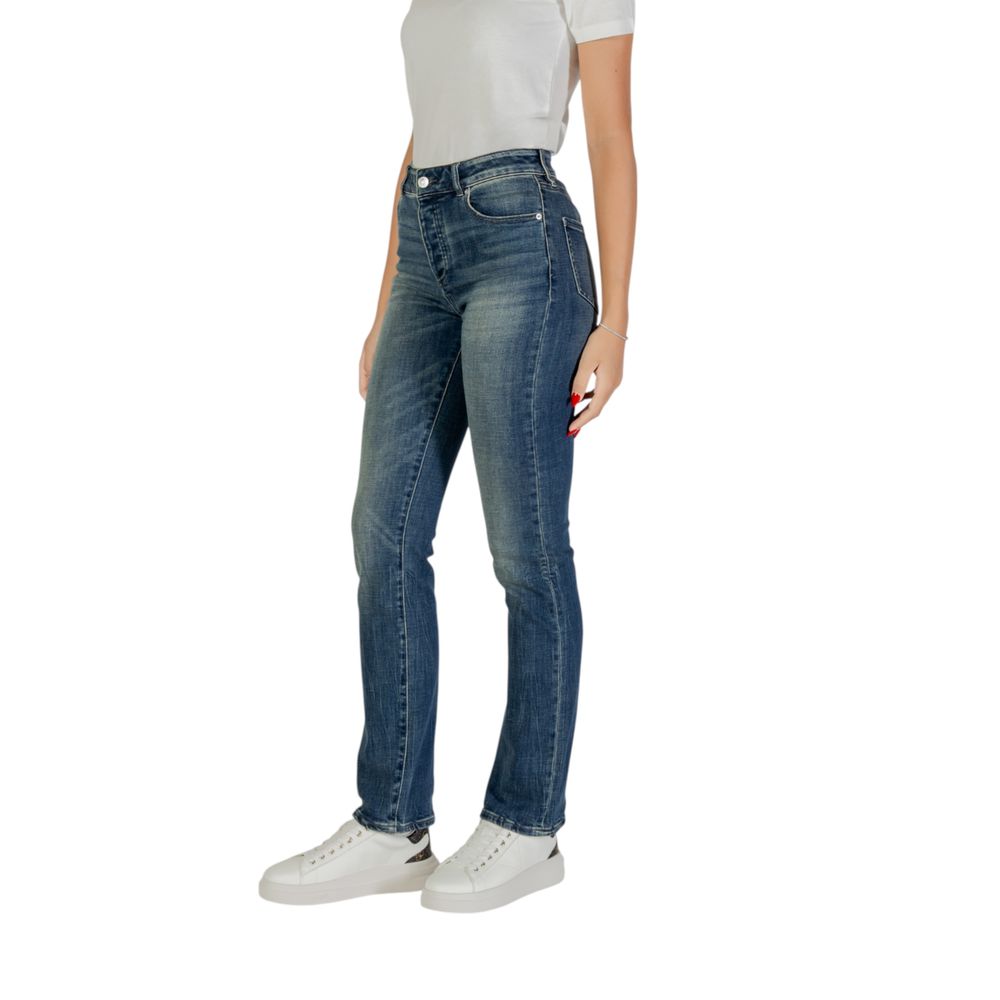 Blue Cotton Skinny Jeans - ventzia