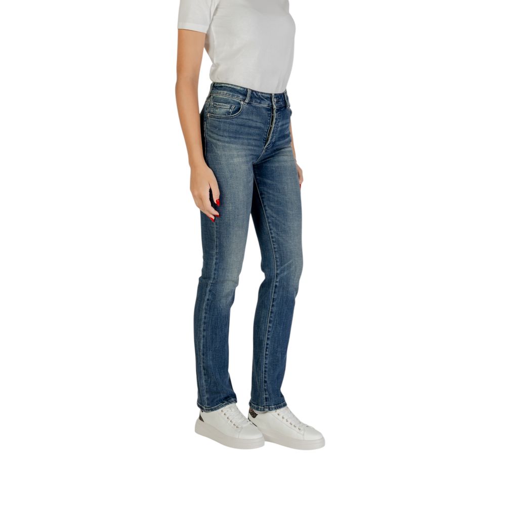 Blue Cotton Skinny Jeans - ventzia