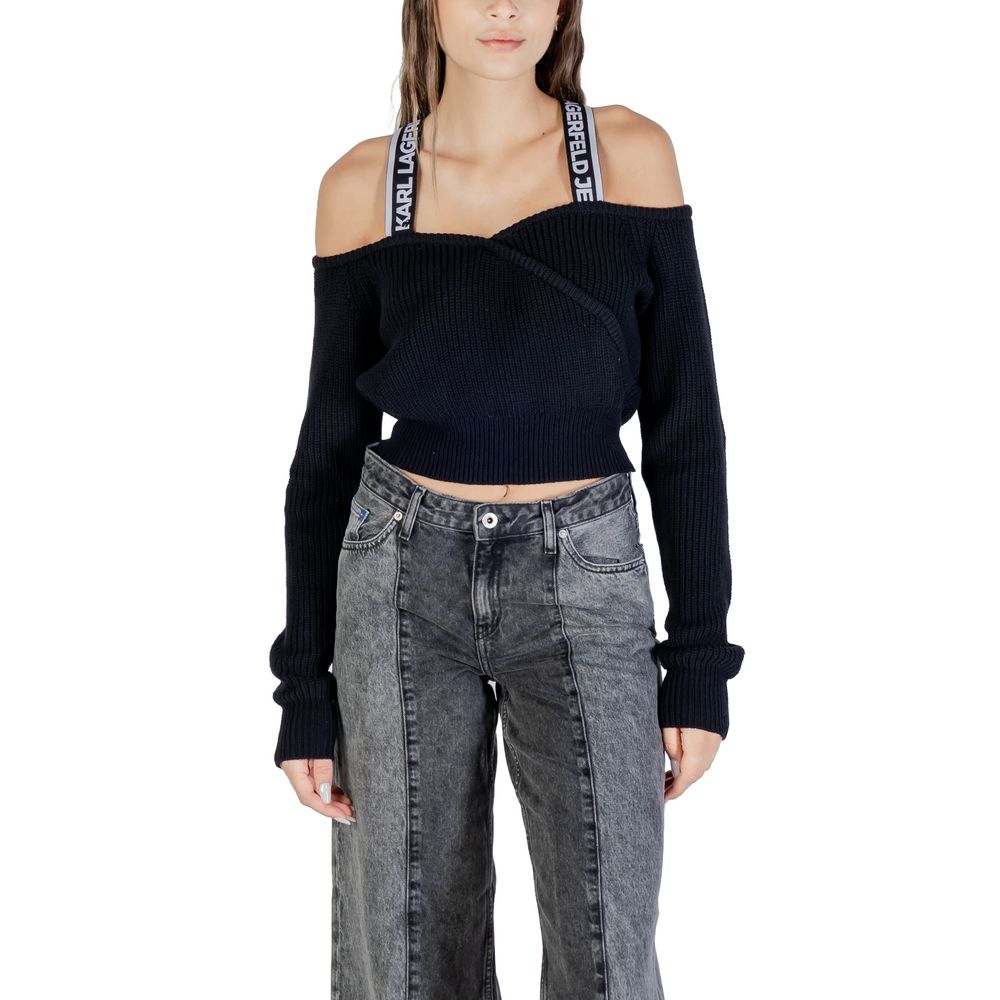 Black Cotton Sweatshirt - ventzia