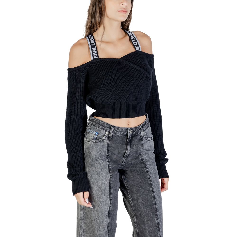 Black Cotton Sweatshirt - ventzia