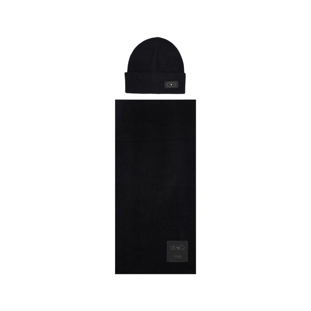 Black Polyester Beanie - ventzia