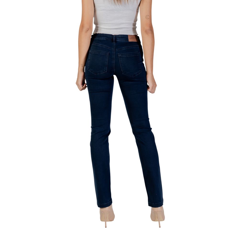 Blue Cotton Skinny Jeans - ventzia
