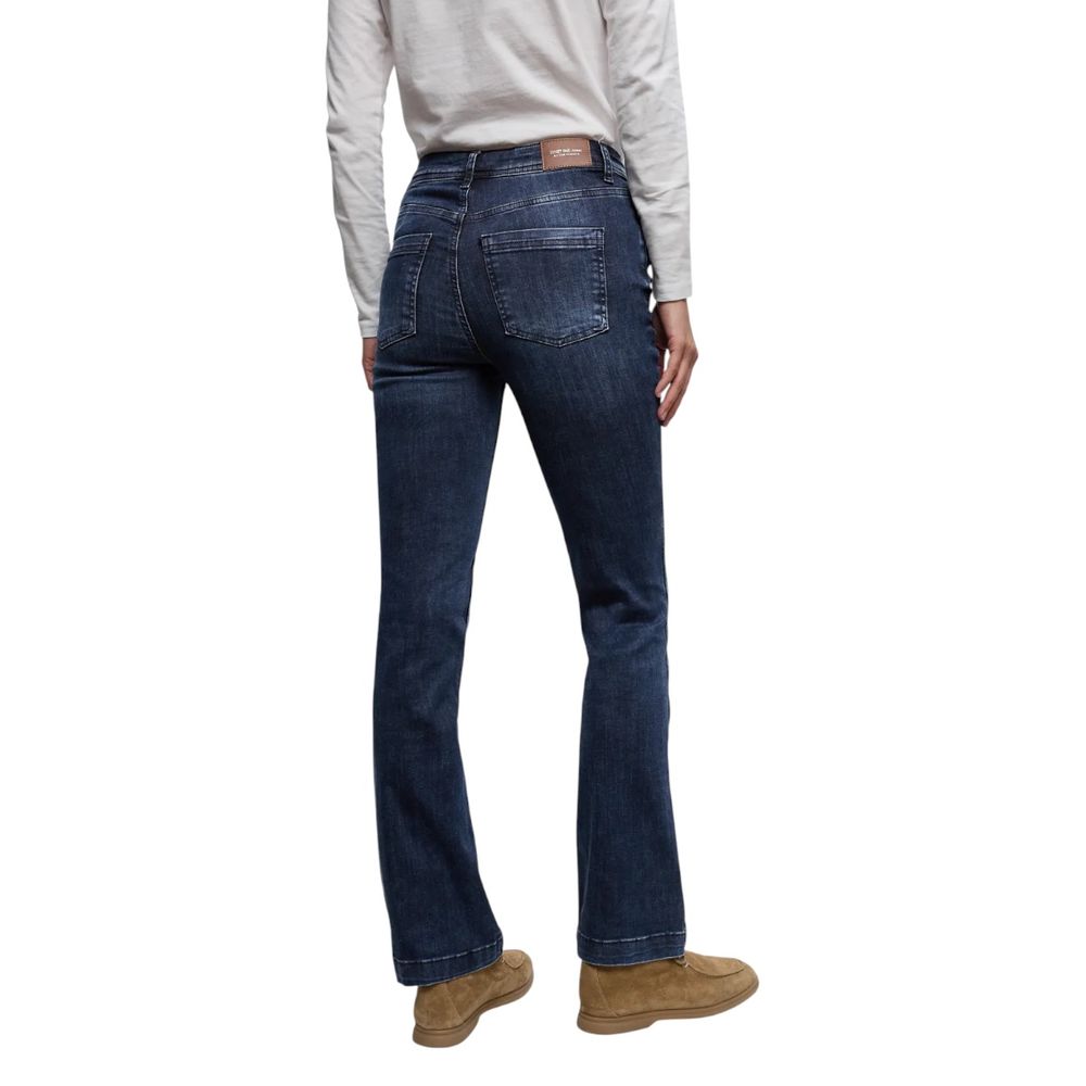 Blue Cotton Skinny Jeans - ventzia