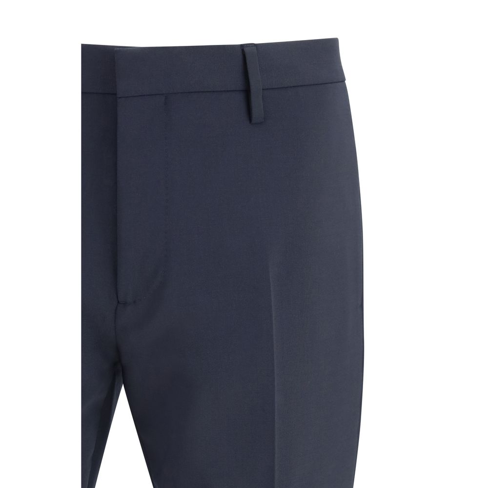Blue Fleece Wool Two-Piece Suit - ventzia