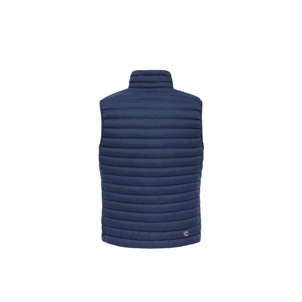 Blue Polyamide Sleveless Jacket - ventzia