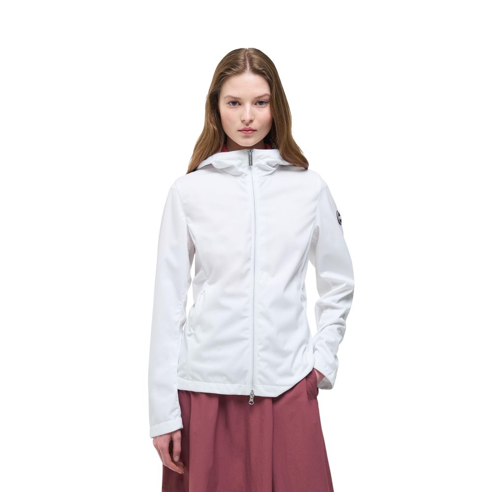 White Polyester Shell Jacket - ventzia