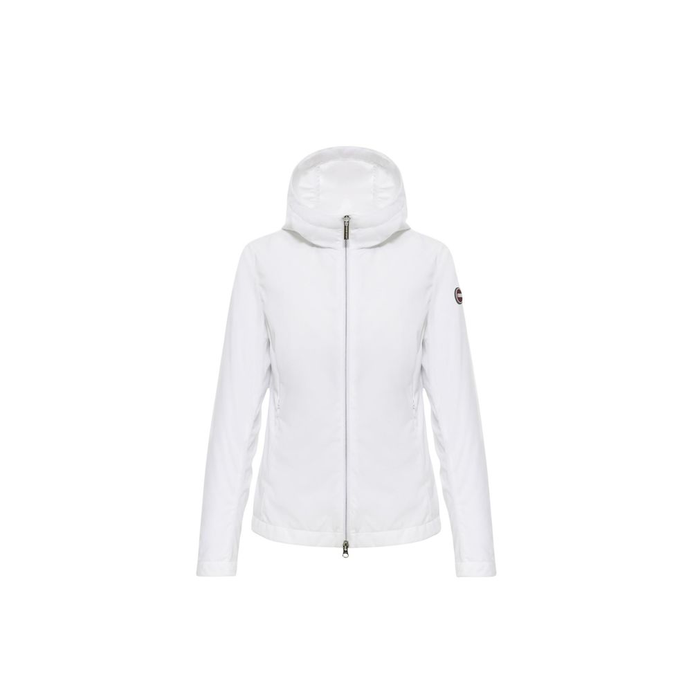 White Polyester Shell Jacket - ventzia