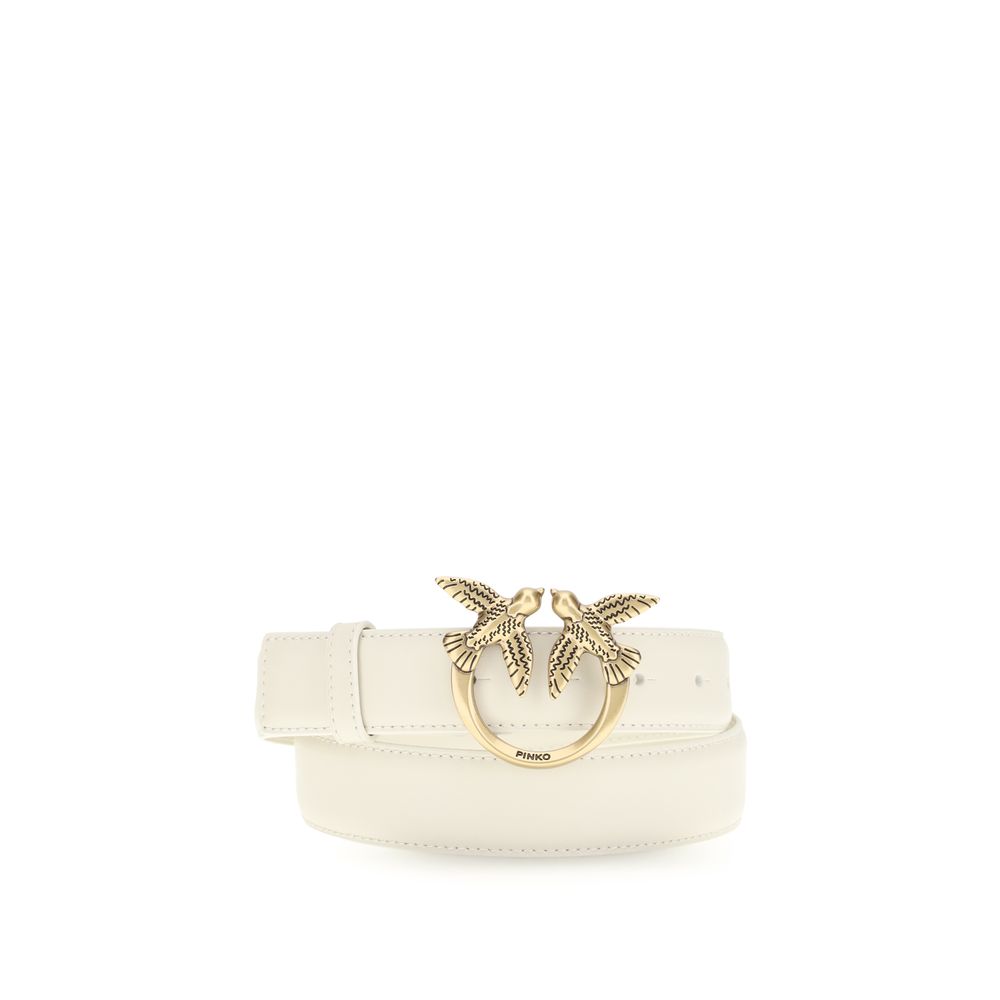 White Calf Leather Bos Taurus Regular Belt - ventzia