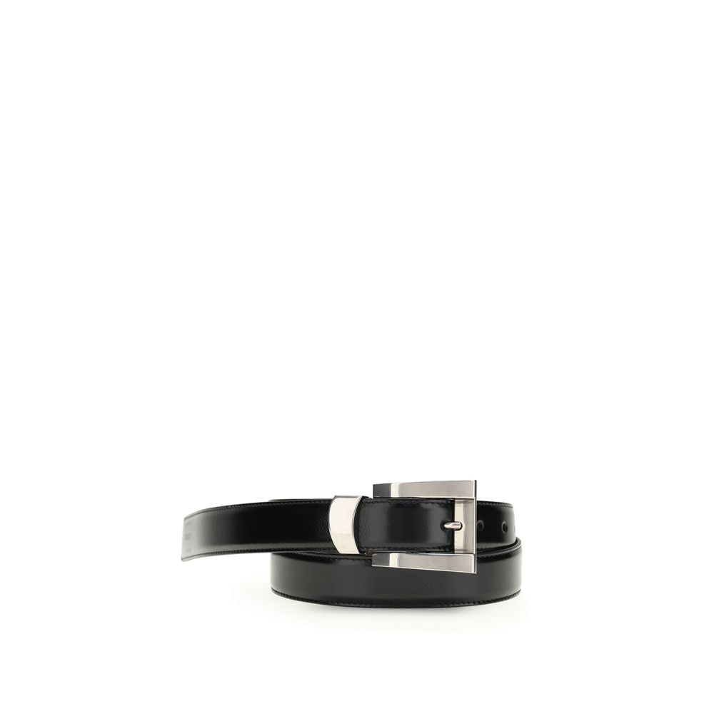 Black Calf Leather Bos Taurus Regular Belt - ventzia