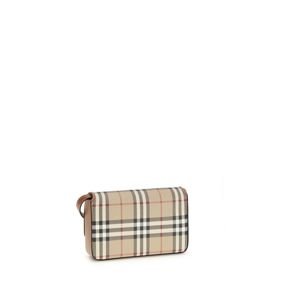 Beige Polyurethane Shoulder Bag - ventzia