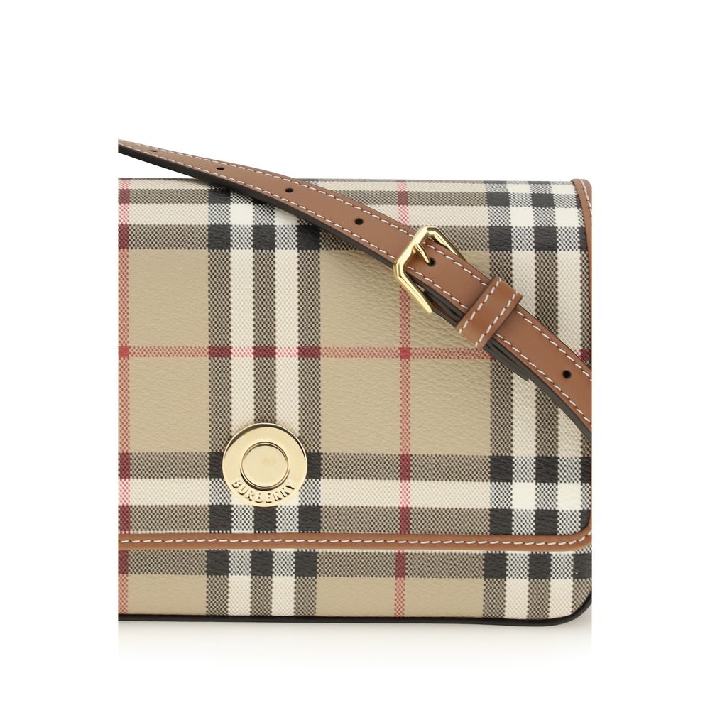 Beige Polyurethane Shoulder Bag - ventzia