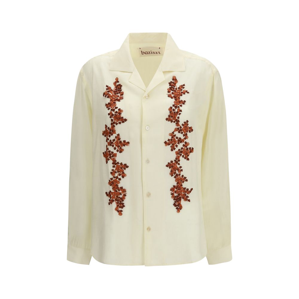 Bicolor Cotton Pattern Shirt - ventzia