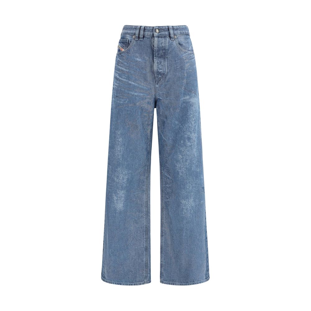 Blue Cotton Relaxed Fit Jeans - ventzia