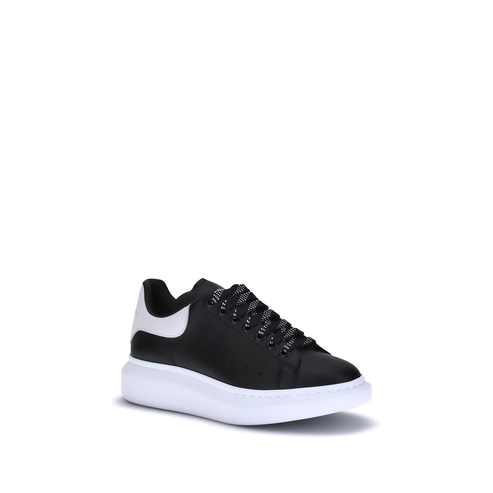 Black Calf Leather Bos Taurus Platform Sneakers - ventzia