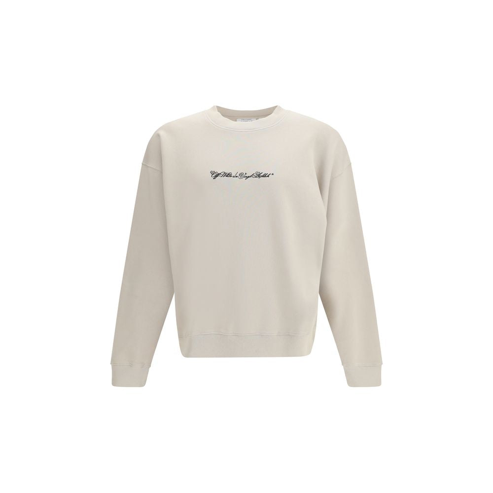 Beige Cotton Sweatshirt - ventzia